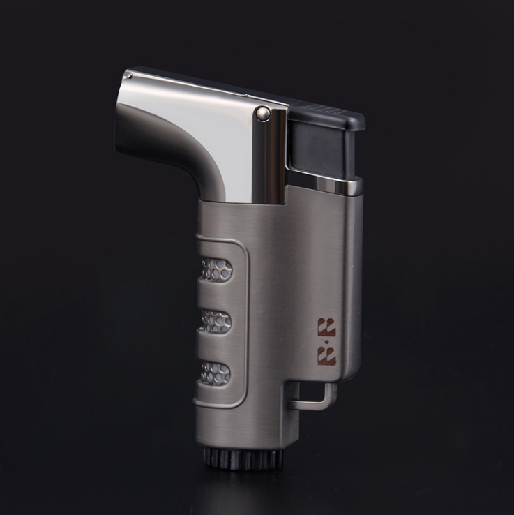 Custom logo cigarette cigar butane refillable gas torch smoking accessories Triple torch kitchen  butane torch lighters