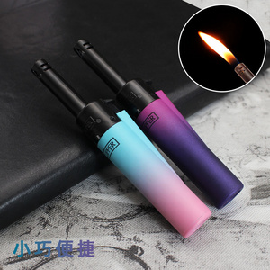 Mini Portable Open Flame Lighter Creative Fire Gun Design Refillable Gas Jet Torch Cigarette Torch Use Lightweight Inflatable