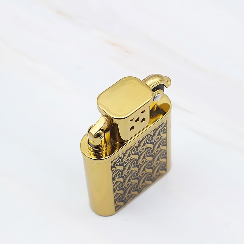 New grinding wheel jet flame lighter retro styling lighter cycle inflatable lighter