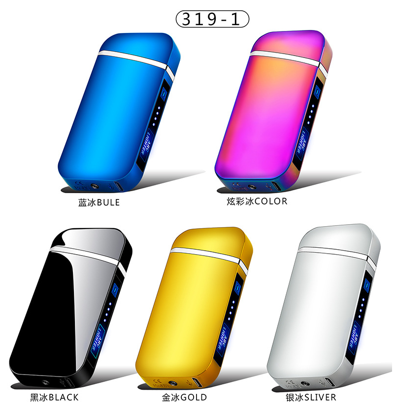 Hot rechargeable usb electric lighter double arc plasma lighter, cigar lighter