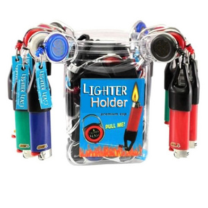 Retractable Lighter Belt Retractable Keychain with Clip Assorted Color Classic Lighter Cover