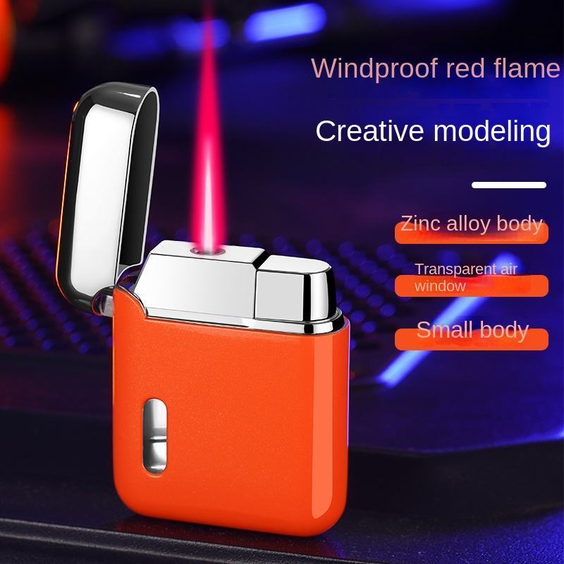 Portable Classic Design Outdoor Camping Torch Lighter High Temperature Multipurpose Cigar Lighter Red Flame Lighter