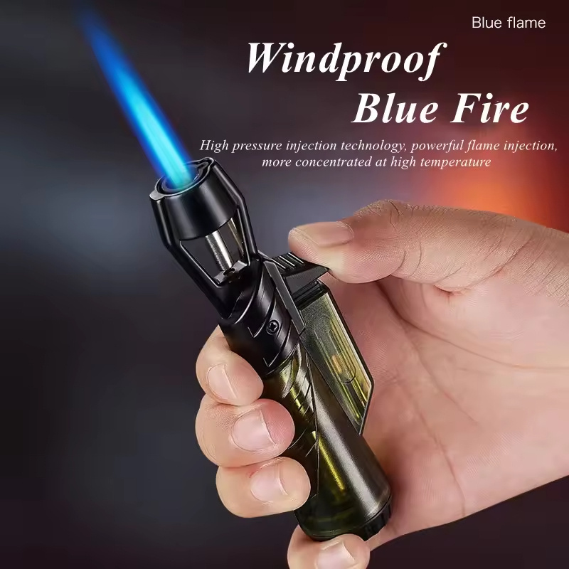 Fashion Butane Gas Blow Torch Flamethrower Auto Ignition Camping Welding BBQ Lighter