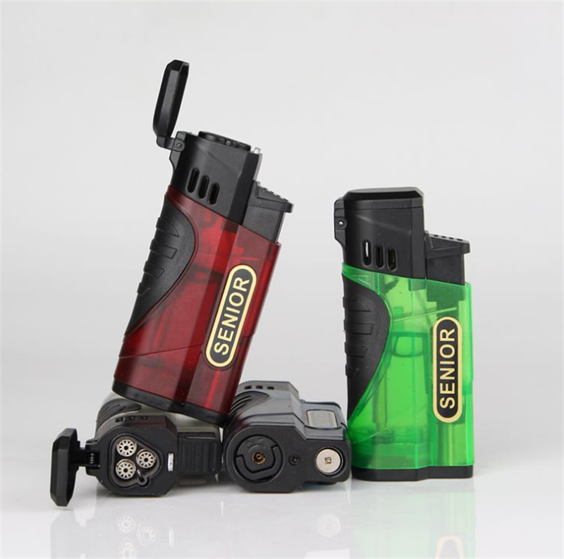 Three flame welding torch lighter creative cigar special big fire straight into the lighter