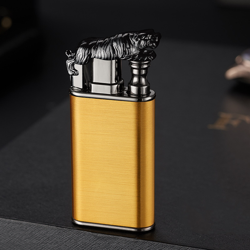 Esqueiro Windproof Croc Dragon Cigar Torch Tiger Lighter Jet Aansteker Double Flame Soft/ Jet Flame Switchable Lighter For Men