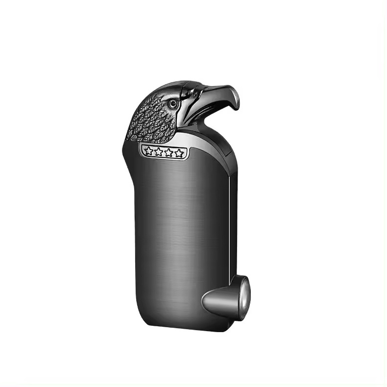 Wholesale Fashion design Creative direct injection inflatable lighter Eagle Head Model Butane Gas cigarette Lighter