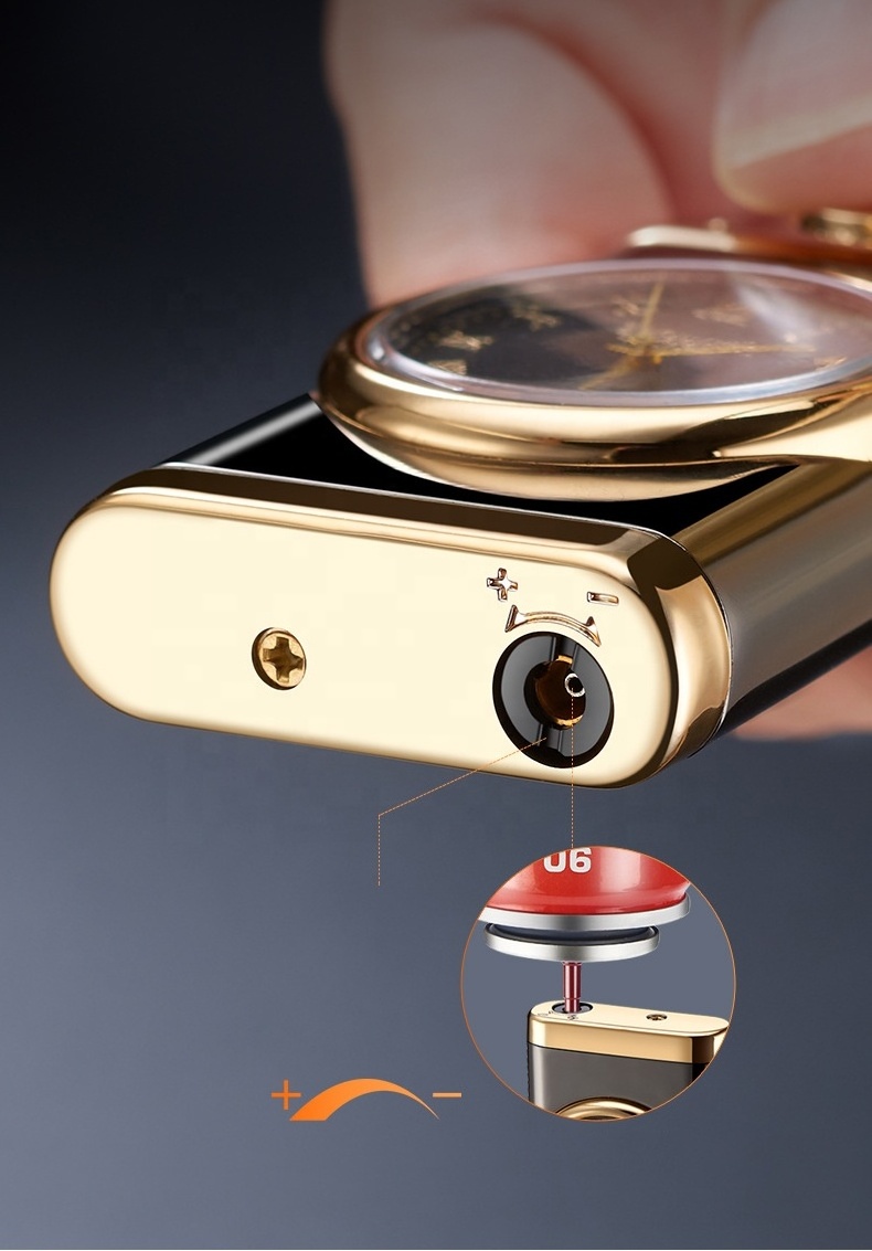 New 2022 Rocker Arm Watch Metal Unusual Gas Lighters Jet Butane Torch Lighter Windproof Cigarette Cigar Lighter Gadgets for Men