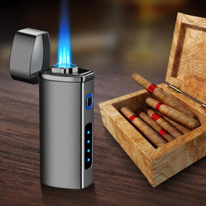 Torch Lighters Triple Jet Flame Cigar Lighter Refillable Butane Lighter