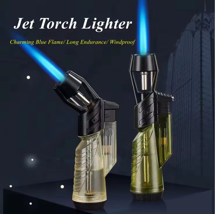 Fashion Butane Gas Blow Torch Flamethrower Auto Ignition Camping Welding BBQ Lighter