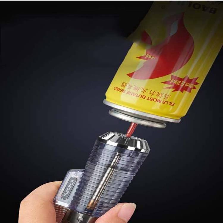 Wholesale Personality Creative  adjustable flame windproof refillable fuel single torch Jet flame cigar Gas Torch lighter