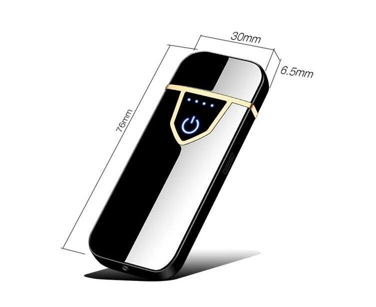 New thin usb charging lighter touch screen electronic cigarette lighters small rechargeable electric lighter