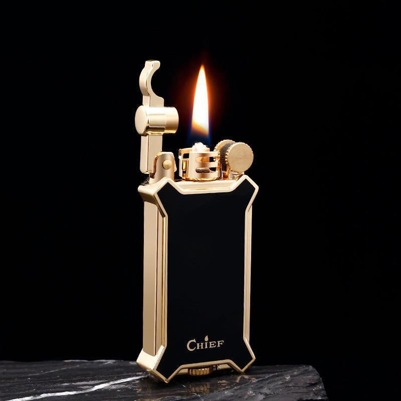 Metal Resin process oil lighter open flame vintage kerosene lighter With Gift Box