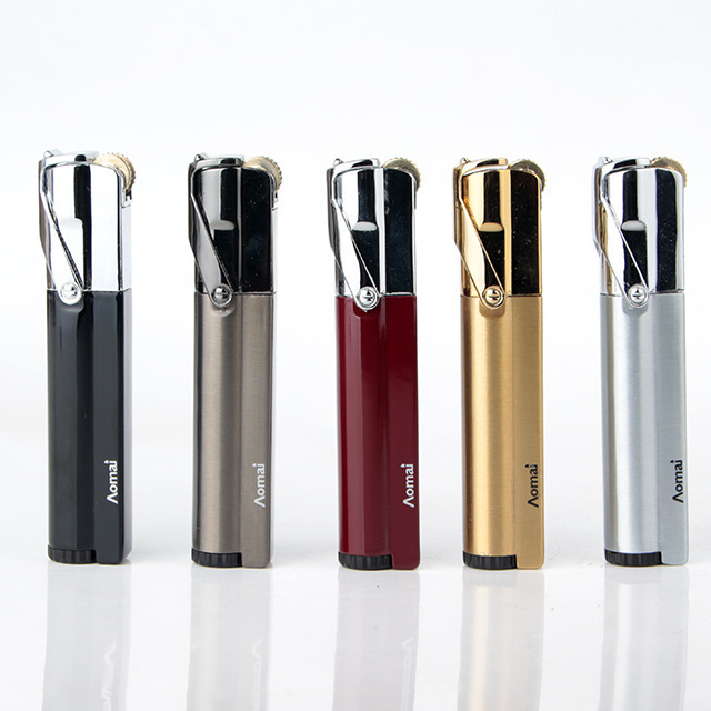 Promotional Mini Windproof Cigarette Gas Lighter Blue Jet Flame Torch Logo Butane Gas refillable Windproof Jet Torch Lighter