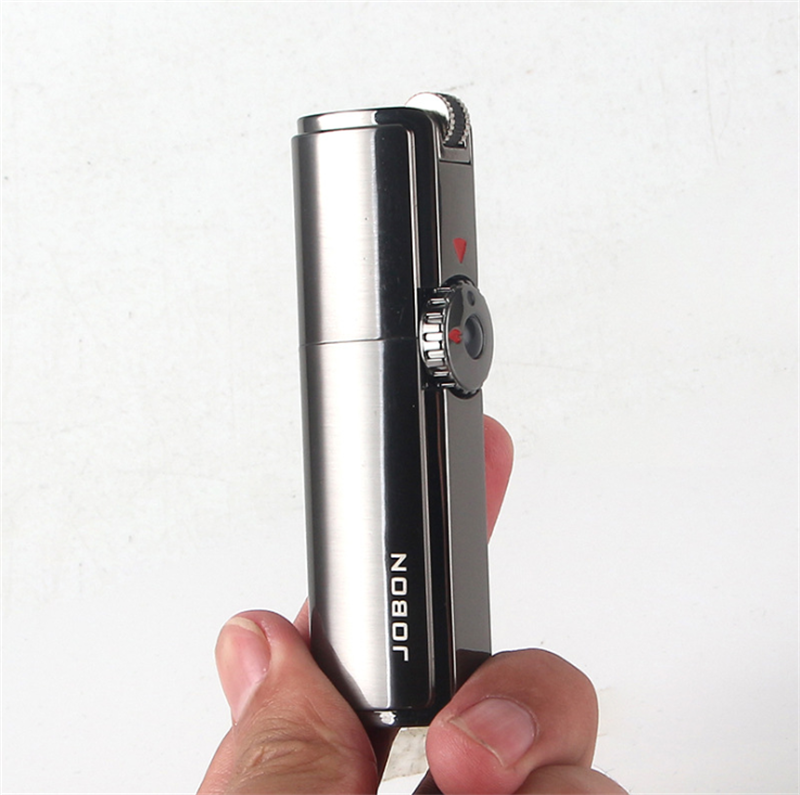 Wholesale Customized Cigarette Butane Triple Flame Jet Gas Inflatable Metal Custom Logo Flint Torch Lighter Cigar