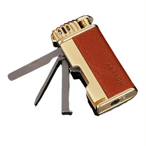 Wholesale Boutique Multi-functional Open Flame Lighter Vintage Inflatable Men's Gift Pipe Lighter