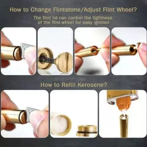 Hot Sale Gold  Stick Lighter Fingertip Decompression Multi Role Grinding Wheel mini Cigarette Lighter