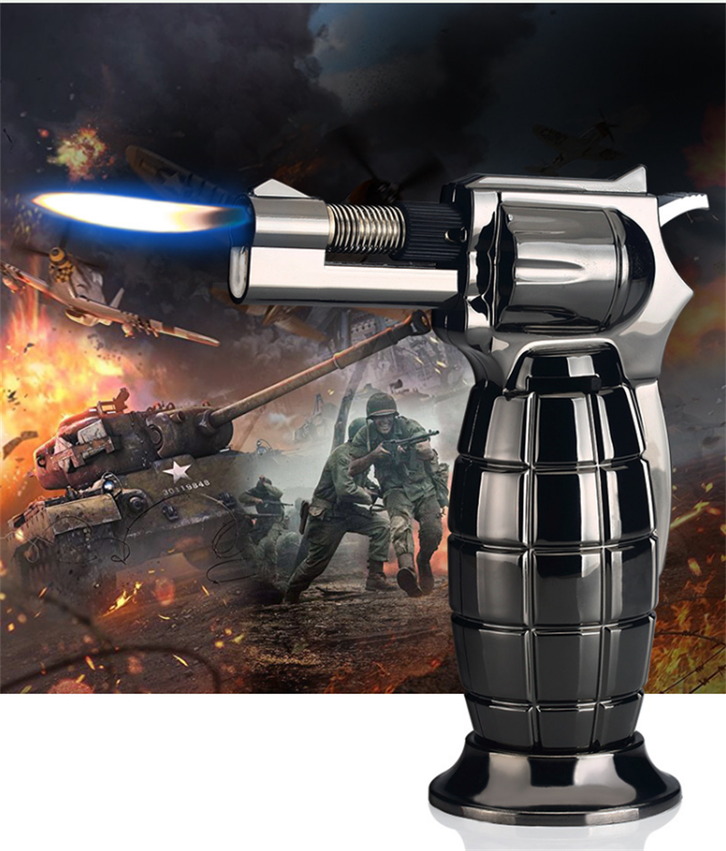 Manufacturers direct sales of portable outdoor barbecue supplies fire gun lighter hand grenade direct windproof torch lighter