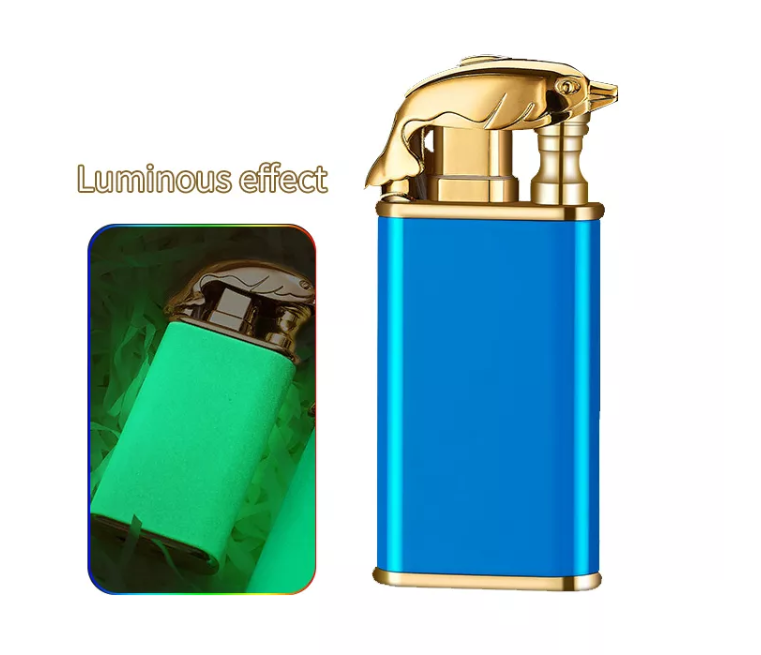 Glow in the dark  Lighter Butane Gas Double Fire Luminous Lighter/neon lighter