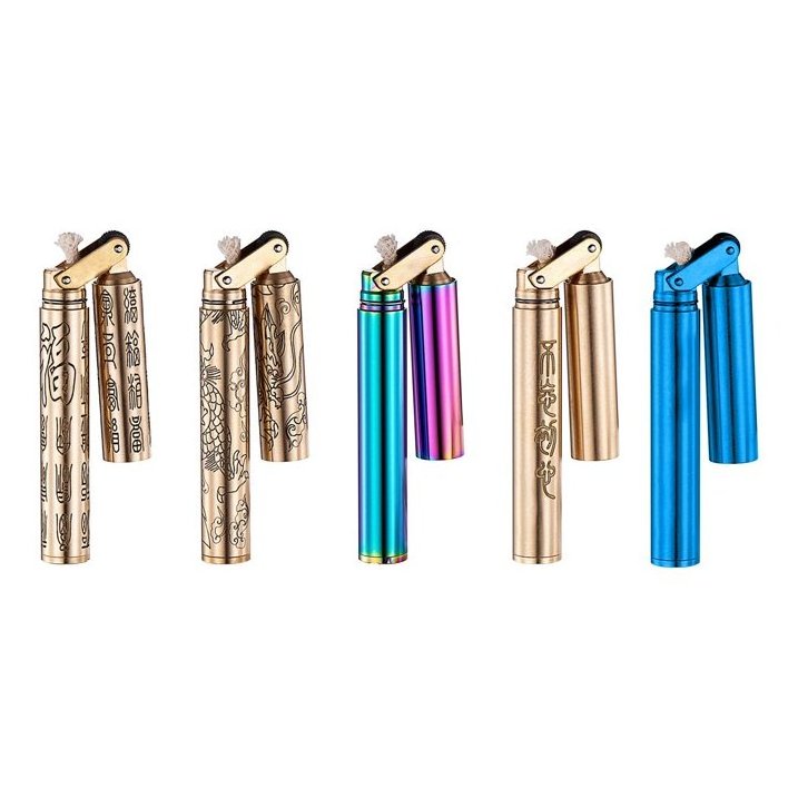 Hot Sale Gold  Stick Lighter Fingertip Decompression Multi Role Grinding Wheel mini Cigarette Lighter