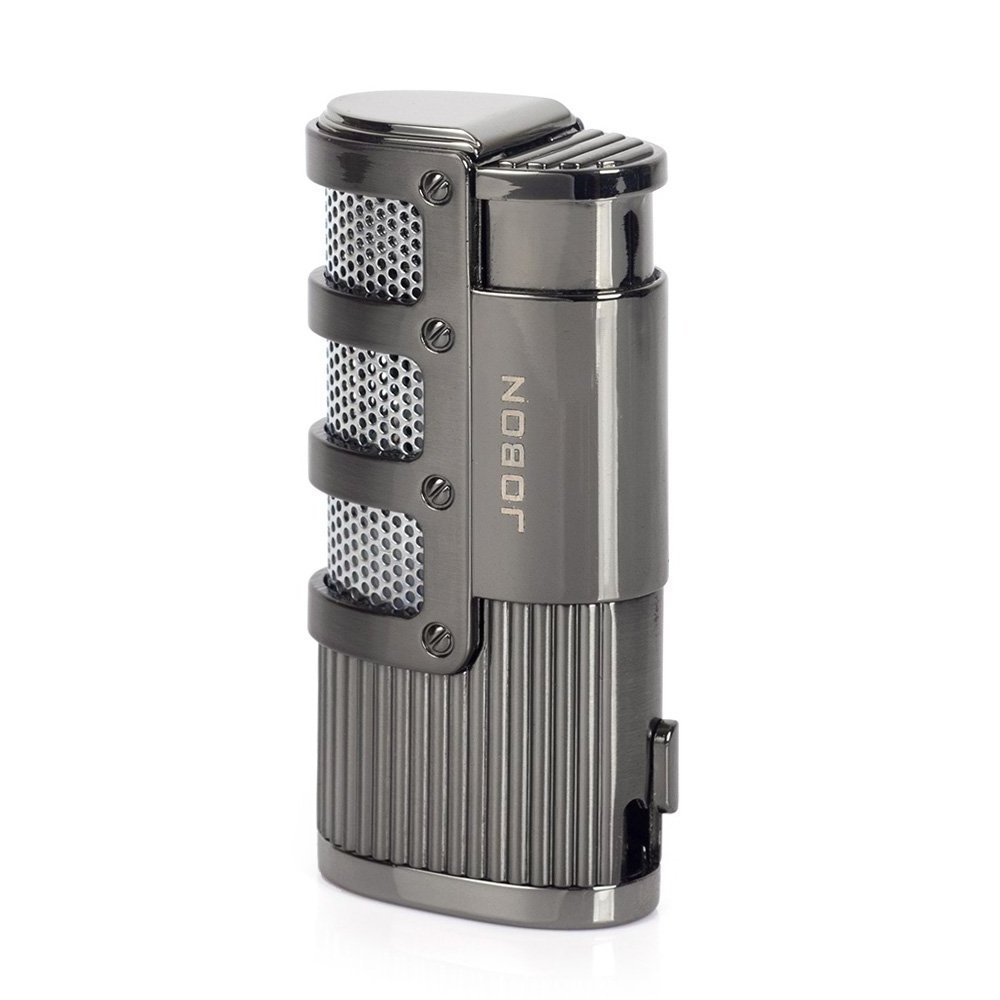 Cigar Accessories Triple Jet Torch Butane Refillable Cigar  Lighters with Punch Cigar Cutter