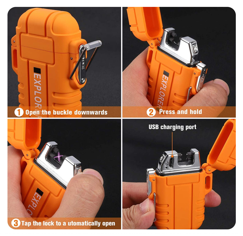 Portable Waterproof Lighter Electric Rechargeable Usb Outdoor Lighters For Man