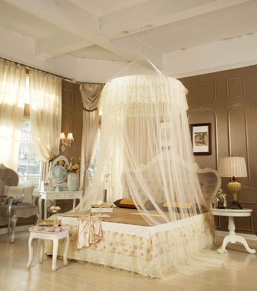 Full Size Simple Elegant Circular Home Outdoor Foldable Single Double Bed Canopy Baby Mosquito Net