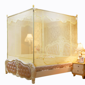 Lace Design Square Royal Girls  Three Doors Light Stands Adult 100% Polyester Living Room U-shape Mosquito Net