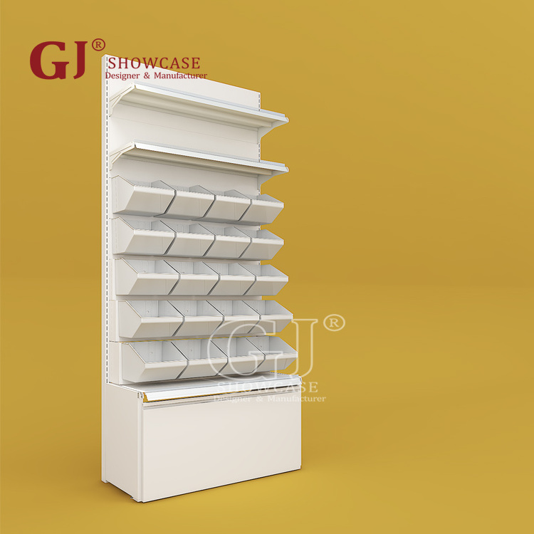 High Quality Heavy Duty Supermarket Shelves Bulk Dry Food Storage Bin Candy Display Racks With Dispenser