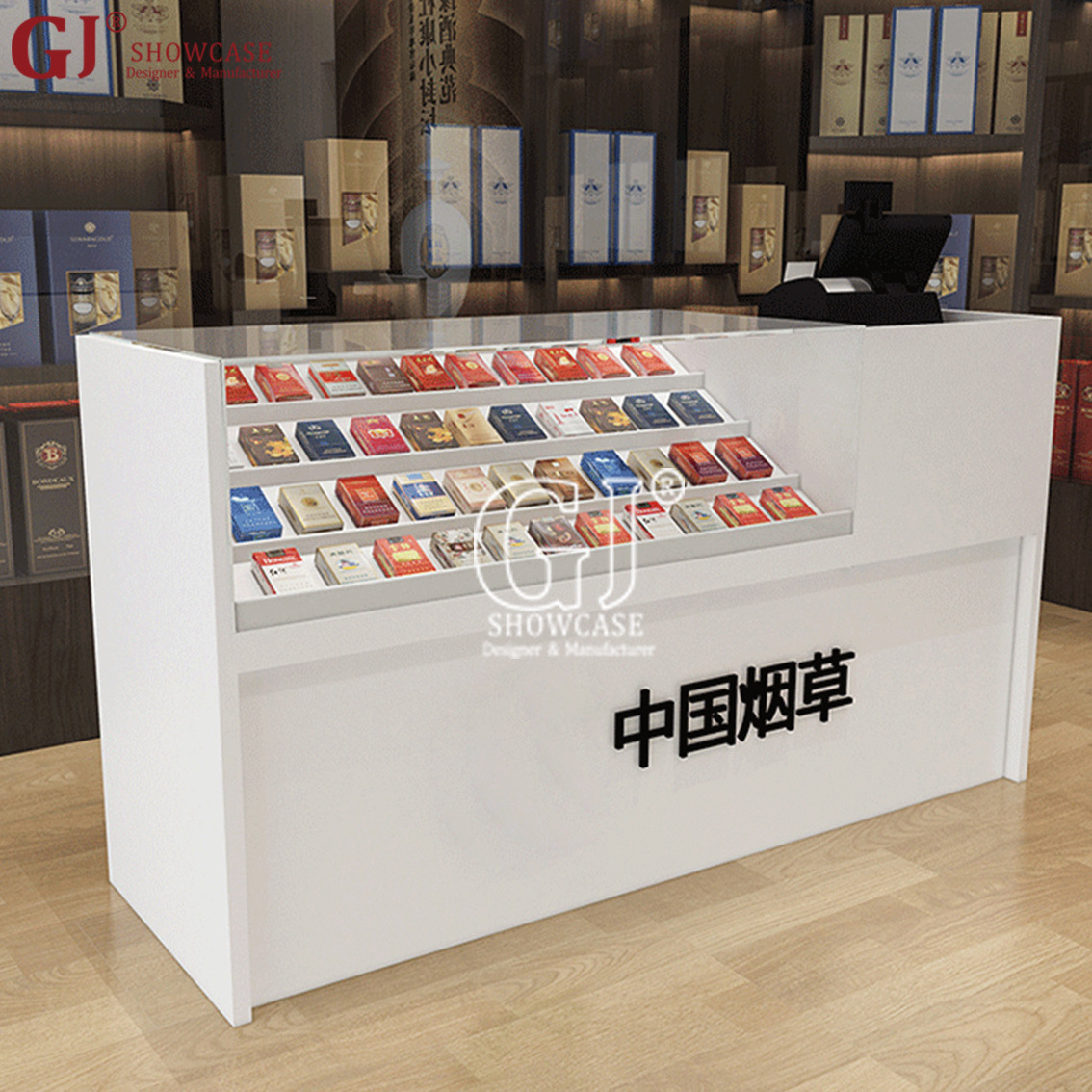 Tobacco cigarette display furniture cabinet,cigarette sale rack stand convenience store tobacco cashier rack display equipment