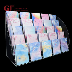 Fixable Clear Acrylic Book Case Book Shop Notebook Display Stand Retail Snack Display Shelves