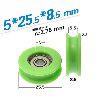 5*21*6mm sliding wheel manufacturer 10*70*15mm custom U groove drawer and shower door slide rollers and wheels 5*20*7mm