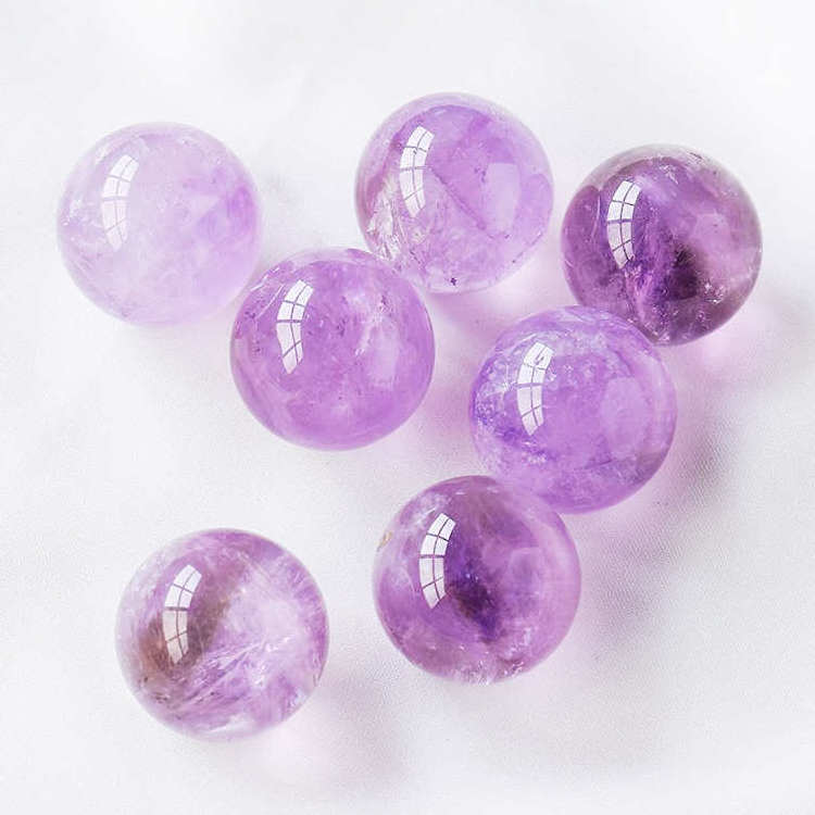 Wholesale High Quality Natural  Gemstones Stone Healing  Sphere  Amethyst  Healing Chakra and Meditation  Crystal Sphere