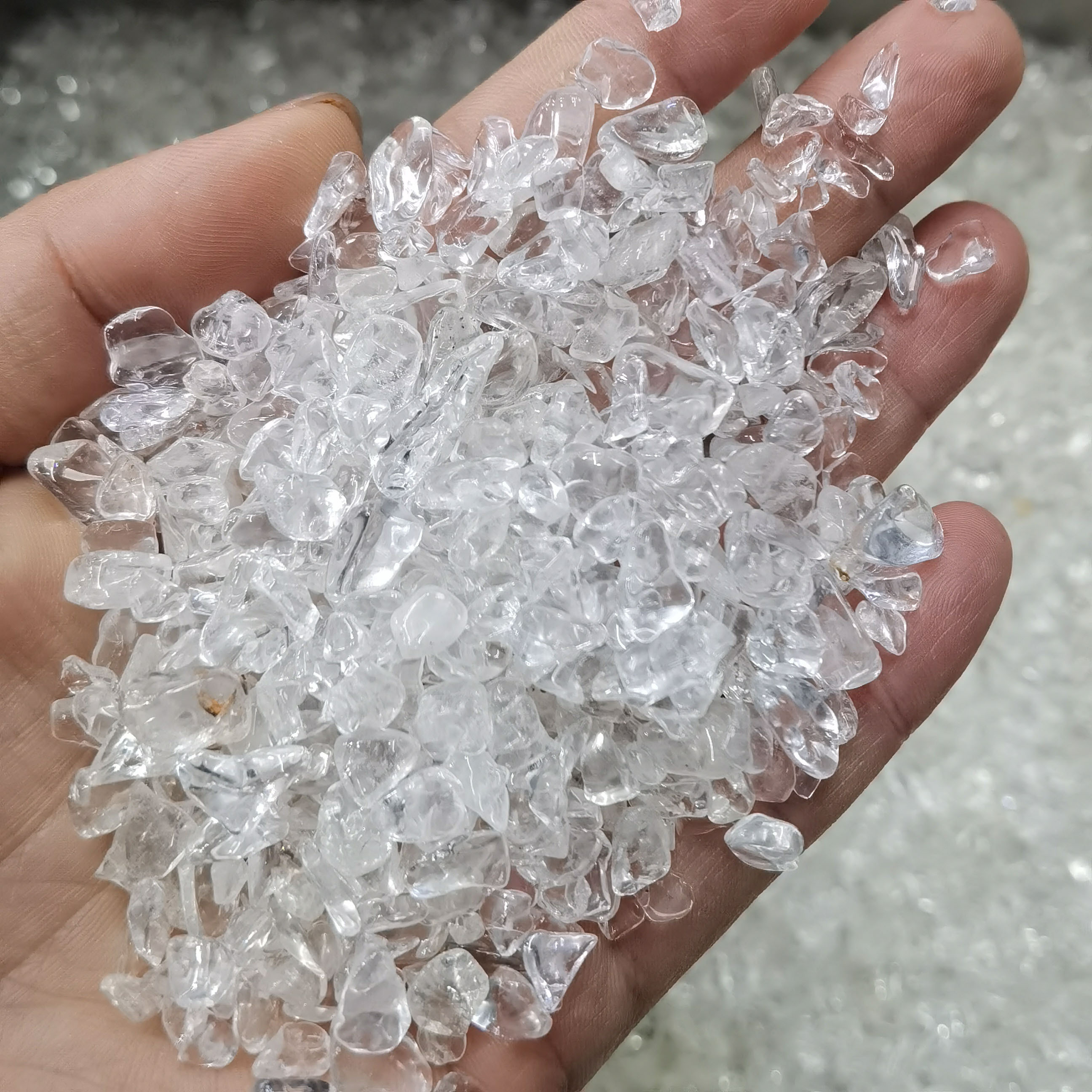 Natural Gemstone  Rock Quartz  Crafts Healing Tumbled Stones Bulk Crystal Healing Stone Crystal Chips crystal Gravel