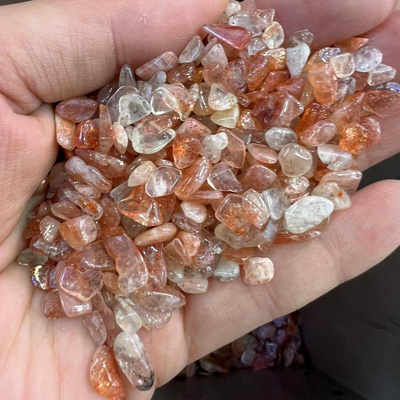 Wholesale Raw Natural Gemstone Sun Stone Crafts Healing Tumbled Stones Bulk Crystal Healing  Crystal Chips Crystal Gravel