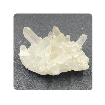 Natural Light Sky Blue Quartz Cluster Diamond Carved Feng Shui Aura Electroplate Crystal Point Decorative Element Inspired Love