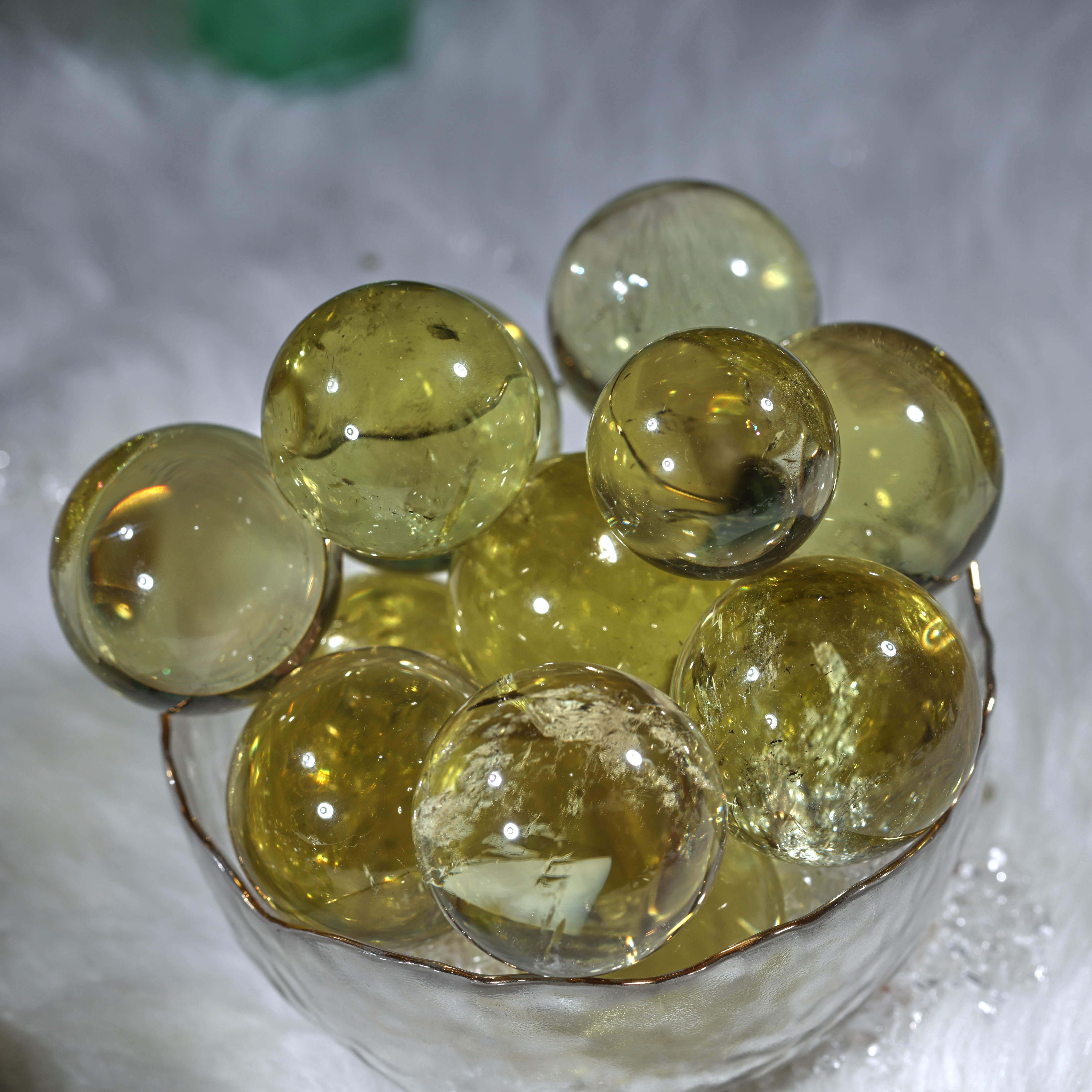 High Quality Crystal Sphere Ball Healing Gemstone balls Polished Natural Citrine Sphere For Crystal Crafts