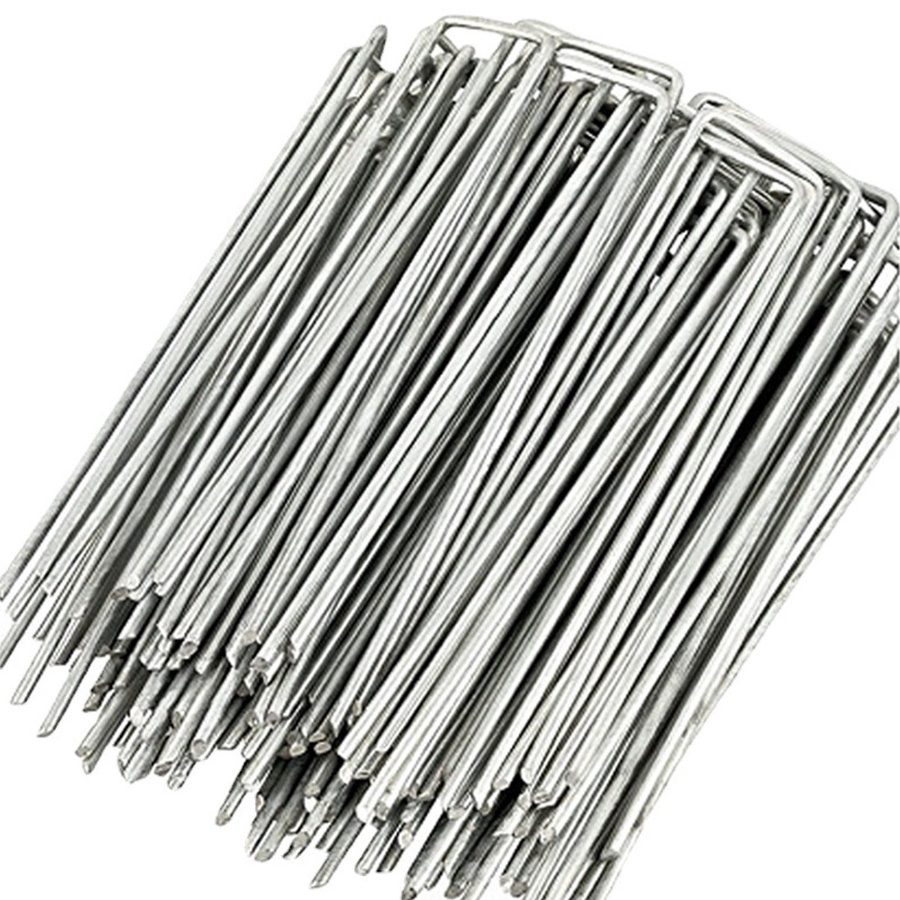 Galvanized Artificial Turf Fixing Staples Turf Lawn U Shape Steel Nail For Garden Grass Installation