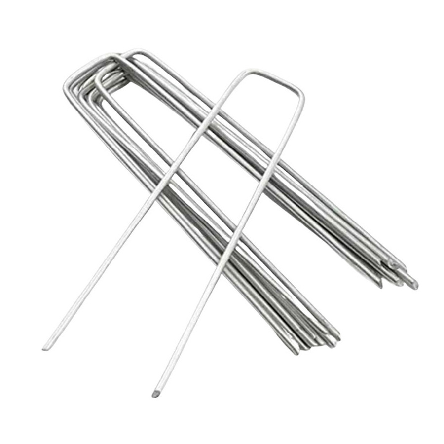 Galvanized Artificial Turf Fixing Staples Turf Lawn U Shape Steel Nail For Garden Grass Installation