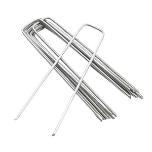 Galvanized Artificial Turf Fixing Staples Turf Lawn U Shape Steel Nail For Garden Grass Installation