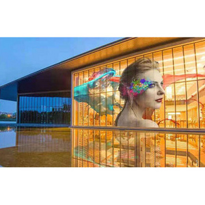 Indoor Outdoor P8 Film Led Screen Led Panel PCB Board Flexible Soft Curved Building Wall for Ad Transparent Led Video Wall Price