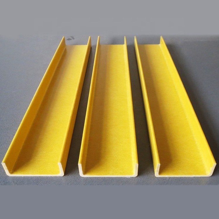 Fiberglass FRP GRP Fiber Profiles Fiber Reinforced Plastic Pultruded Profile FRP C channel GRP U channel fiberglass channel