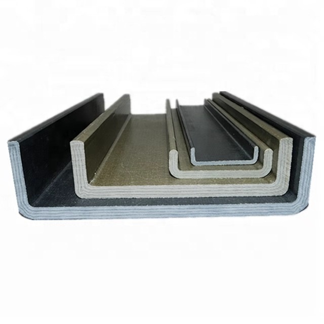 Fiberglass FRP GRP Fiber Profiles Fiber Reinforced Plastic Pultruded Profile FRP C channel GRP U channel fiberglass channel