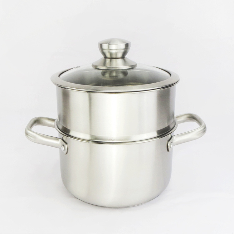 Factory High Quality 304 Stainless Steel Dumplings Seafood Cooking Food Steamer And Small Home Cooking Pots with 1 Tier And Lid