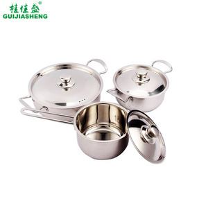 6pcs Stainless steel cooking stock pot set kitchen king cookware