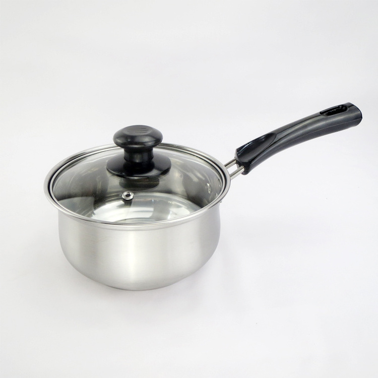 16/18/20cm 3pcs Stainless Steel Milk Pot Sets Small Sauce Soup Pot Noodle Milk Pan Milk Pan Cooking Pot Noodles Food Soup Pan