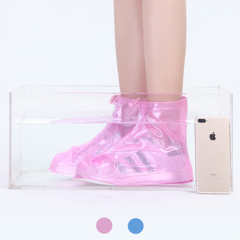 Hot Sale Clear Rain Boot Anti Slip Rainy Reusable Waterproof Rubber Silicone Shoe Cover