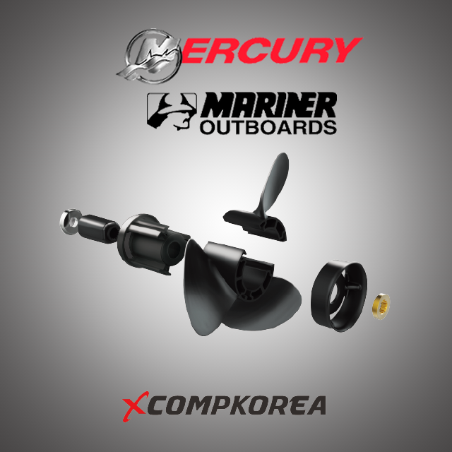 XCOMP HONDA MERCURY MARINER  SUZUKI TOHATSU YAMAHA HP Hub Kit Blade Replaceable Propeller for Outboard Marine