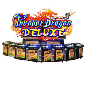 2024 US Popular 8 Players 55 Inch Dual Monitor Ocean King Fish Game Table Kit Thunder Dragon Deluxe