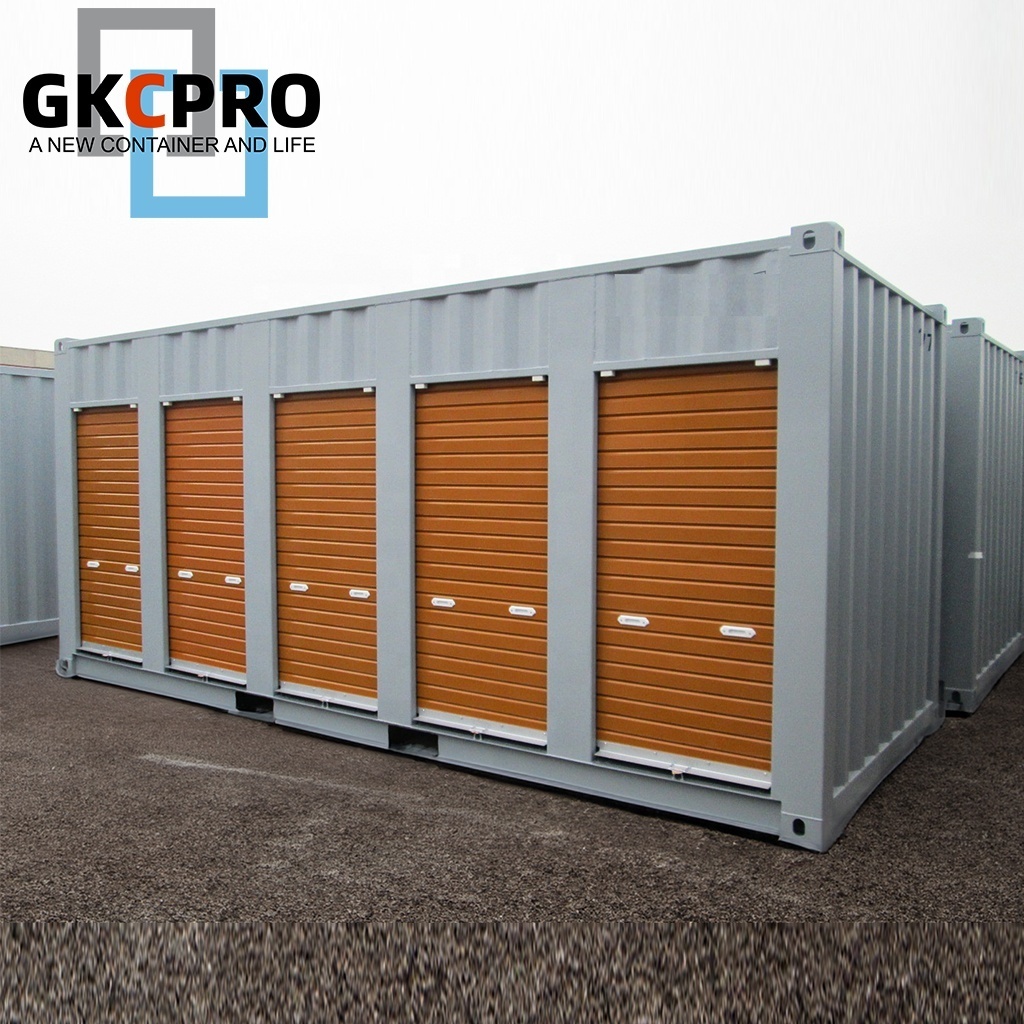 Guoke Customizable 20ft Self Storage Shipping Container with Roller Door 20GP Storage Container