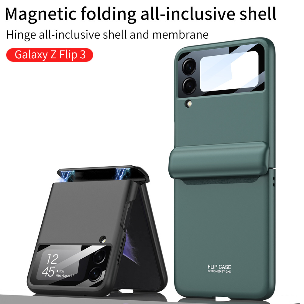 GKK Slim Fit Matte PC Cover For Z flip 4 Magnet z flip 4 Case Shell z flip 5 with Hinged Camera Screen protection